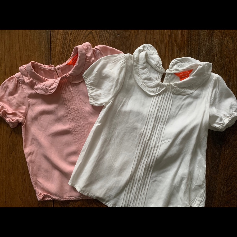 2 Girls Peter Pan Collar Blouse Shirts